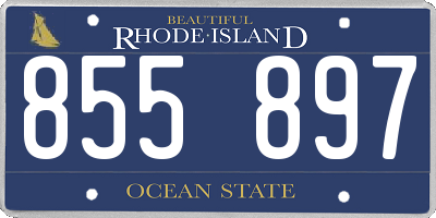 RI license plate 855897
