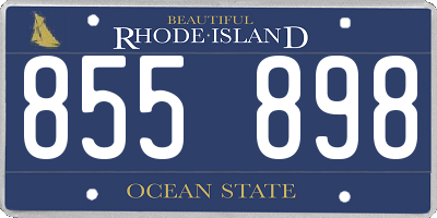 RI license plate 855898