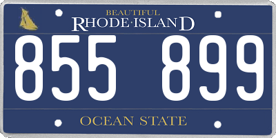 RI license plate 855899