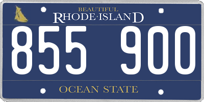 RI license plate 855900