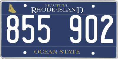 RI license plate 855902