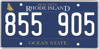 RI license plate 855905