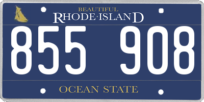 RI license plate 855908