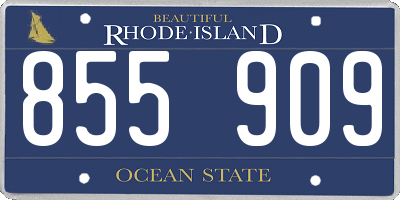 RI license plate 855909