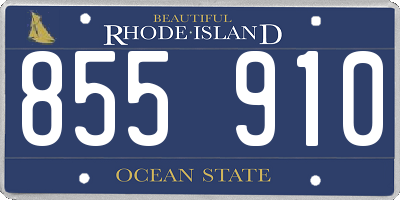 RI license plate 855910
