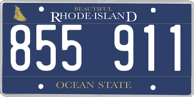 RI license plate 855911