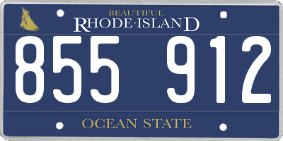 RI license plate 855912