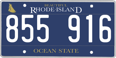 RI license plate 855916