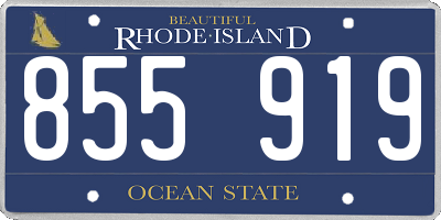 RI license plate 855919