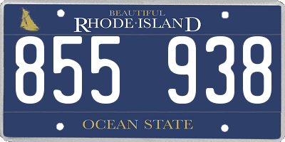 RI license plate 855938