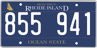 RI license plate 855941