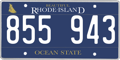 RI license plate 855943