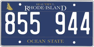 RI license plate 855944