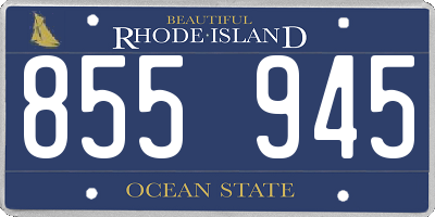 RI license plate 855945