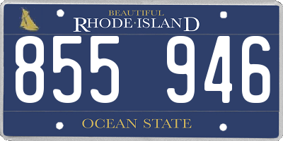RI license plate 855946