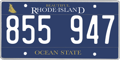 RI license plate 855947