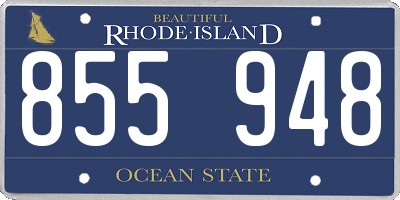 RI license plate 855948