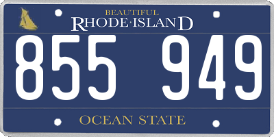 RI license plate 855949