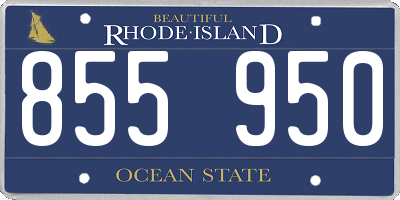 RI license plate 855950