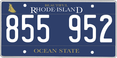 RI license plate 855952