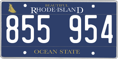 RI license plate 855954