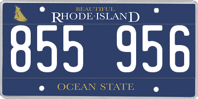 RI license plate 855956