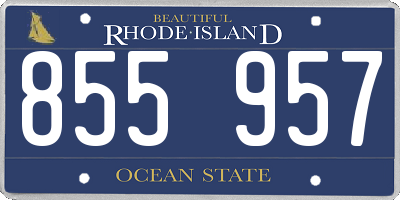 RI license plate 855957