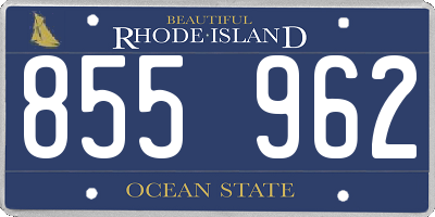 RI license plate 855962