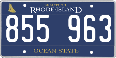 RI license plate 855963