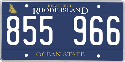 RI license plate 855966