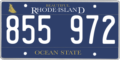 RI license plate 855972