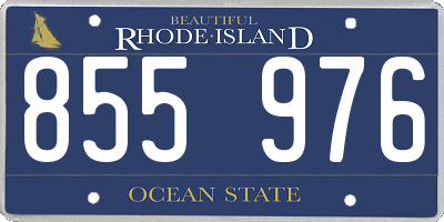 RI license plate 855976