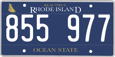 RI license plate 855977