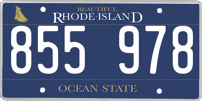 RI license plate 855978