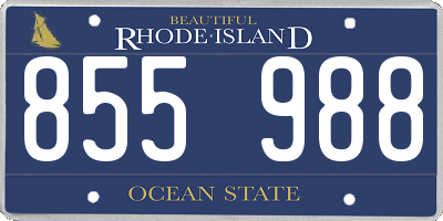 RI license plate 855988