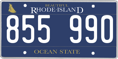 RI license plate 855990