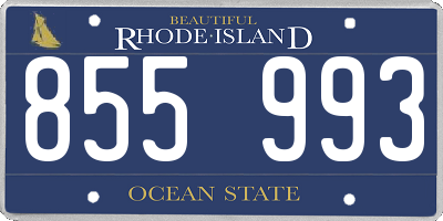RI license plate 855993