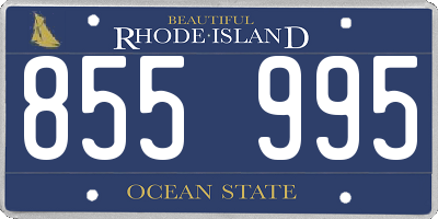 RI license plate 855995