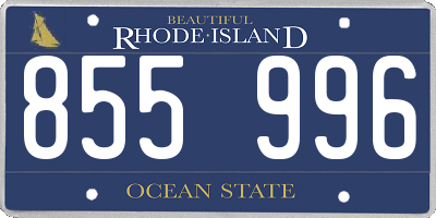 RI license plate 855996