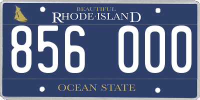 RI license plate 856000
