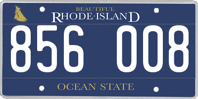 RI license plate 856008