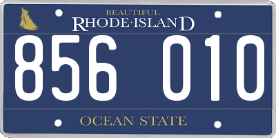 RI license plate 856010