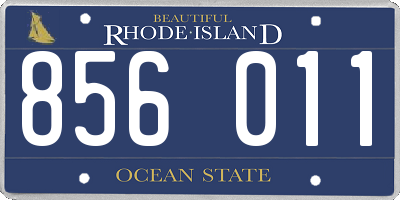 RI license plate 856011