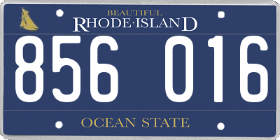 RI license plate 856016
