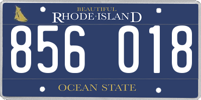 RI license plate 856018