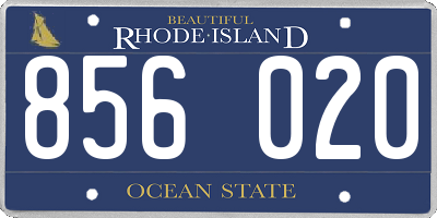 RI license plate 856020
