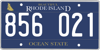 RI license plate 856021