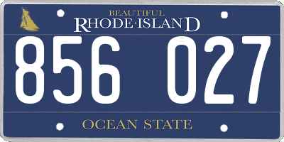 RI license plate 856027