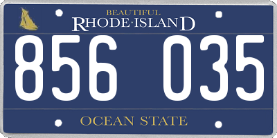 RI license plate 856035