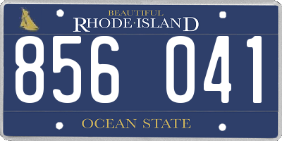 RI license plate 856041